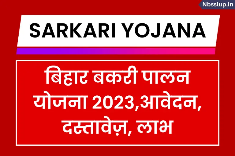 Bihar Bakri Palan Yojana 2023: बिहार बकरी पालन योजना,आवेदन, दस्तावेज़, लाभ