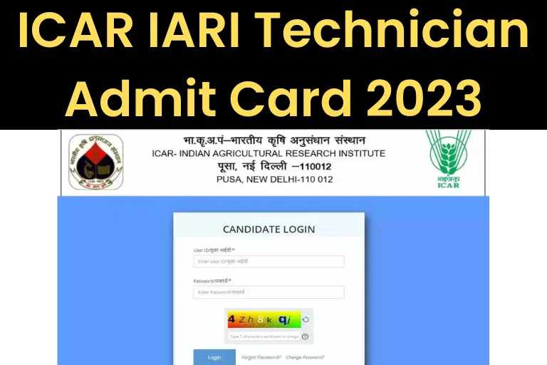 (OUT) ICAR IARI Technician Admit Card 2023 @ www.iari.res.in Direct Link