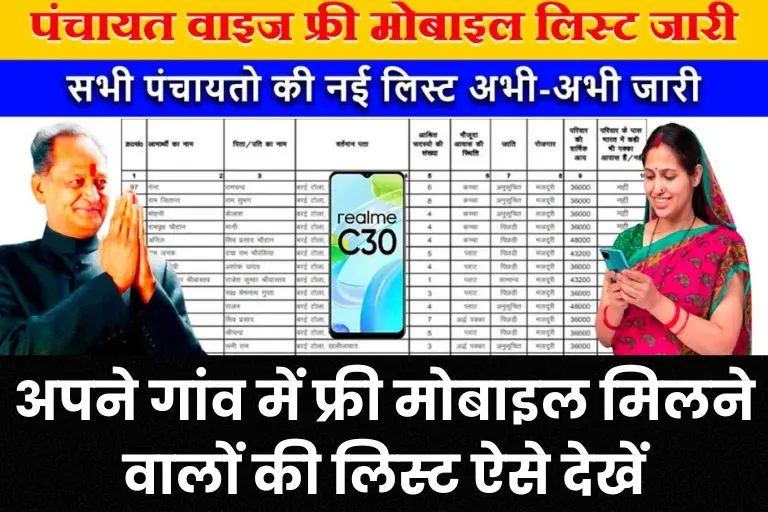 Indira Gandhi Smartphone Yojana Gram Panchayat List: अपने गांव में फ्री मोबाइल मिलने वालों की लिस्ट ऐसे देखें